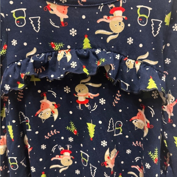 NWOT Nannette Kids 2T Blue Winter Skating Long Sleeve Girls Dress - Picture 2 of 5